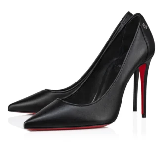 Sporty Kate – Zapatos de tacón de 100 mm – Piel de cordero napa – Negro – Mujer