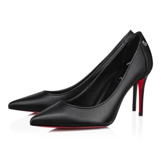 Sporty Kate – Zapatos de tacón de 85 mm – Piel de cordero napa – Negro – Mujer