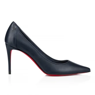 Sporty Kate – Zapatos de tacón de 85 mm – Piel napa – Azul marino – Mujer