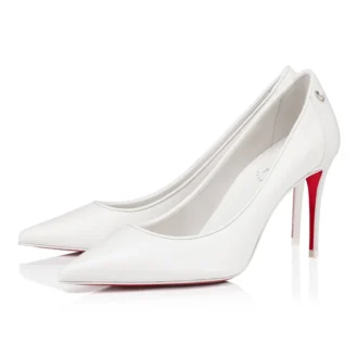 Sporty Kate – Zapatos de tacón de 85 mm – Piel napa – Bianco – Mujer