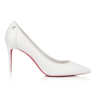 Sporty Kate – Zapatos de tacón de 85 mm – Piel napa – Bianco – Mujer