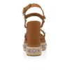 Superaclou – Sandalias de tiras de 130 mm – Piel de becerro encerada – Terra – Mujer