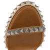 Superaclou – Sandalias de tiras de 130 mm – Piel de becerro encerada – Terra – Mujer