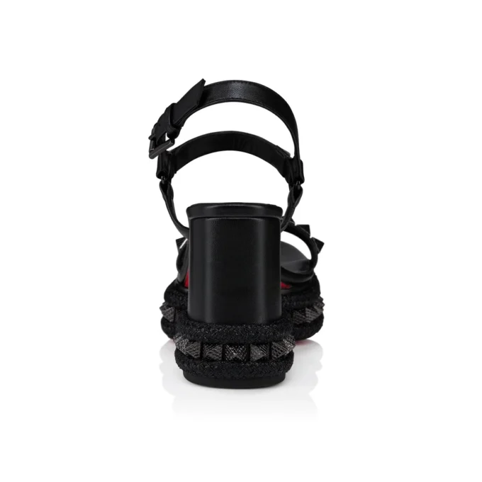 Superaclou – Sandalias de tiras de 85 mm – Piel de cordero napa – Negro – Mujer Superaclou – Sandalias de tiras de 85 mm – Piel de cordero napa – Negro – Mujer