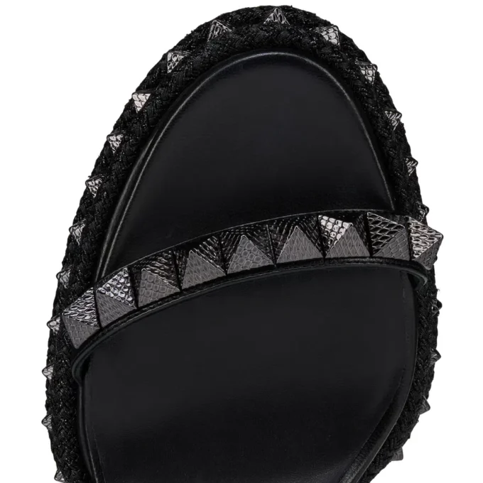 Superaclou – Sandalias de tiras de 85 mm – Piel de cordero napa – Negro – Mujer Superaclou – Sandalias de tiras de 85 mm – Piel de cordero napa – Negro – Mujer