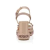 Superaclou – Sandalias de tiras de 85 mm – Piel napa nacarada – Leche – Mujer