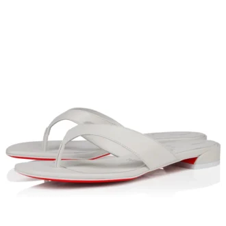 Sweet Janetonga – Chanclas – Piel de cordero napa – Bianco – Mujer