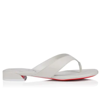 Sweet Janetonga – Chanclas – Piel de cordero napa – Bianco – Mujer