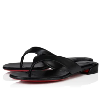 Sweet Janetonga – Chanclas – Piel de cordero napa – Negro – Mujer