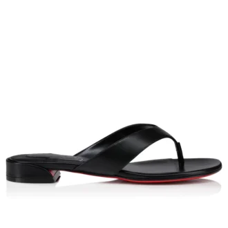 Sweet Janetonga – Chanclas – Piel de cordero napa – Negro – Mujer