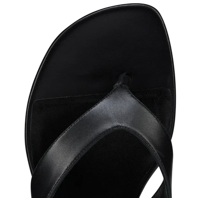 Sweet Janetonga – Chanclas – Piel de cordero napa – Negro – Mujer