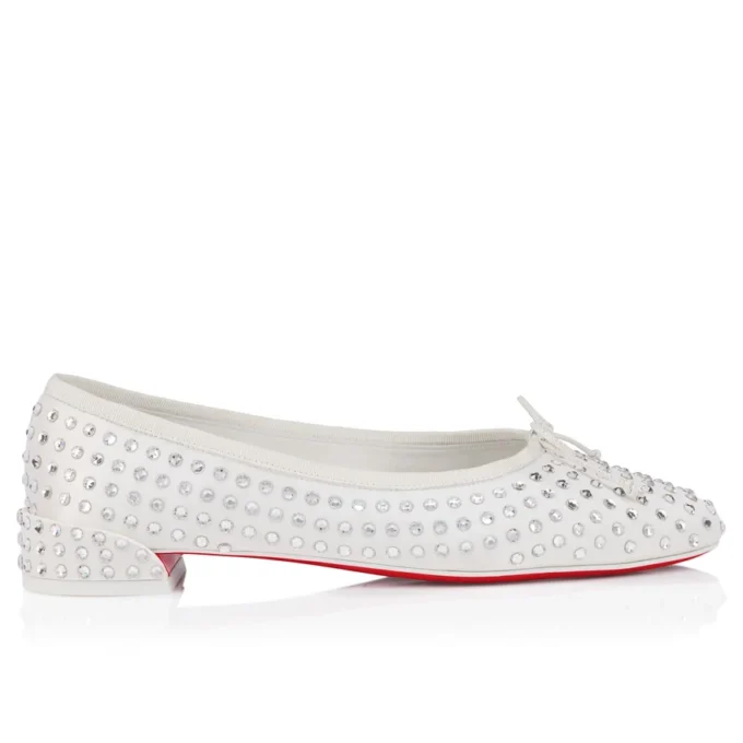 Sweetie Jane Strass Boum – Bailarinas – Crepé satinado – Versión marfil – Mujer