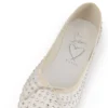 Sweetie Jane Strass Boum – Bailarinas – Crepé satinado – Versión marfil – Mujer