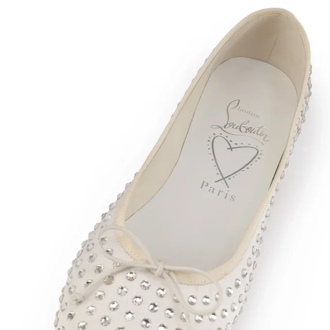 Sweetie Jane Strass Boum – Bailarinas – Crepé satinado – Versión marfil – Mujer