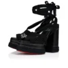 Toledissima – Alpargatas de 130 mm – Malla y piel de becerro encerada – Negro – Mujer