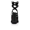 Toledissima – Alpargatas de 130 mm – Malla y piel de becerro encerada – Negro – Mujer