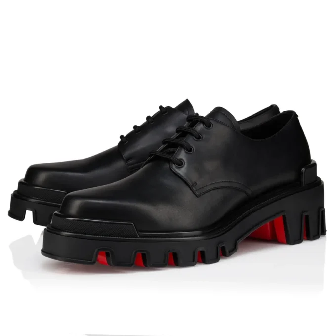Trott Dune – Derbies – Piel de becerro encerada – Negro – Hombre