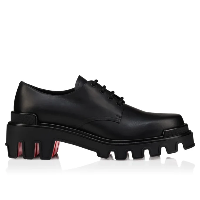 Trott Dune – Derbies – Piel de becerro encerada – Negro – Hombre