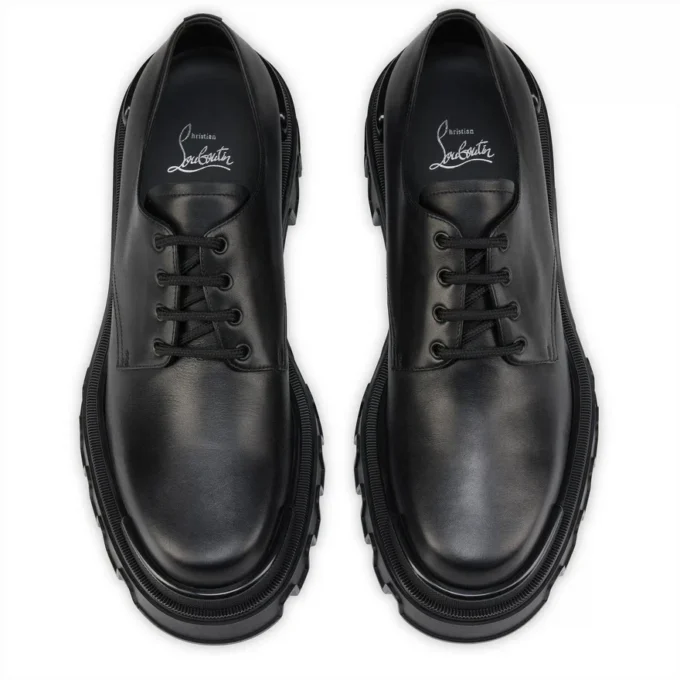 Trott Dune – Derbies – Piel de becerro encerada – Negro – Hombre