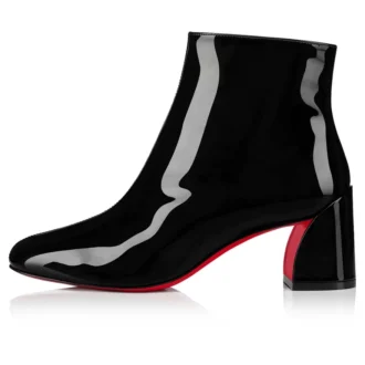 Turela – Botas de 55 mm – Piel de becerro charol – Negro – Mujer