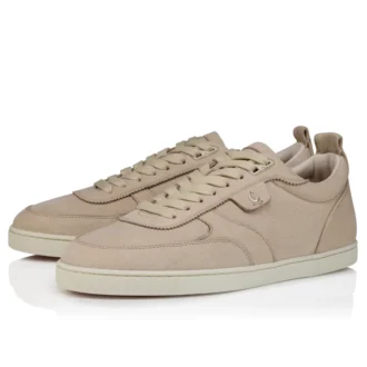 Tutti Rui – Zapatillas – Piel de becerro granulada – Beige – Hombre