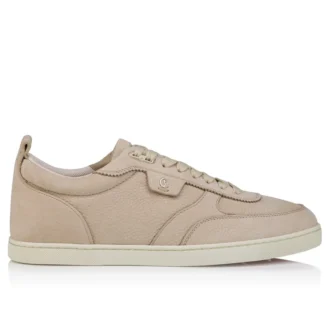Tutti Rui – Zapatillas – Piel de becerro granulada – Beige – Hombre